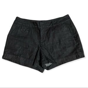 Ann Taylor LOFT Dark Wash Denim Flat Front Shorts